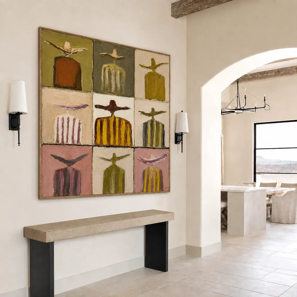 Nine Figures Abstract Wall Art styled interior scene 5 | Olyrel