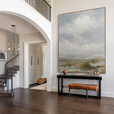 Silver Moor Landscape Wall Art styled interior scene 1 | Olyrel