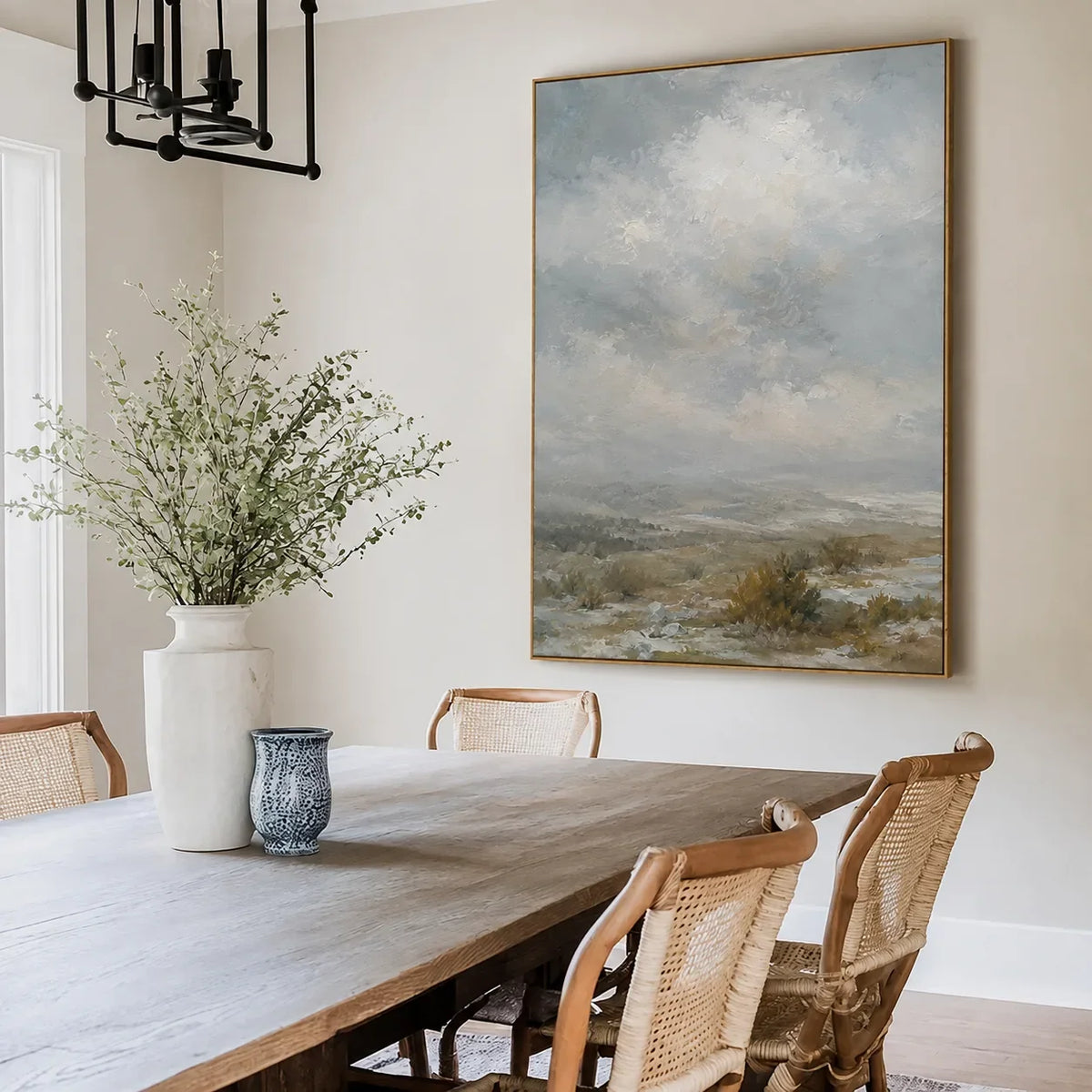 Silver Moor Landscape Wall Art styled interior scene 3 | Olyrel