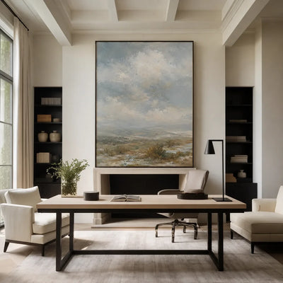 Silver Moor Landscape Wall Art styled interior scene 4 | Olyrel