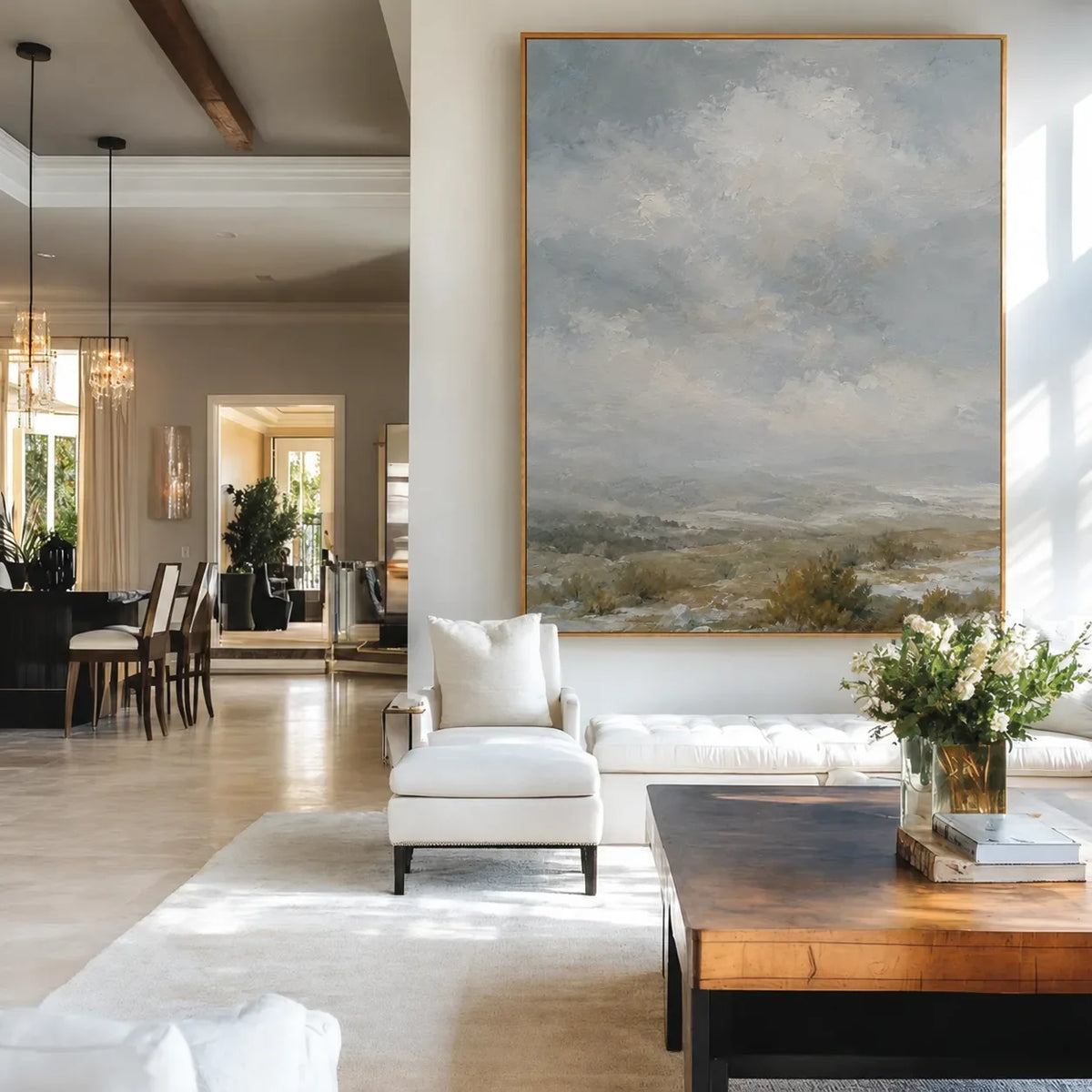 Silver Moor Landscape Wall Art styled interior scene 5 | Olyrel