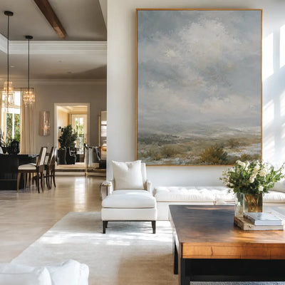 Silver Moor Landscape Wall Art styled interior scene 5 | Olyrel