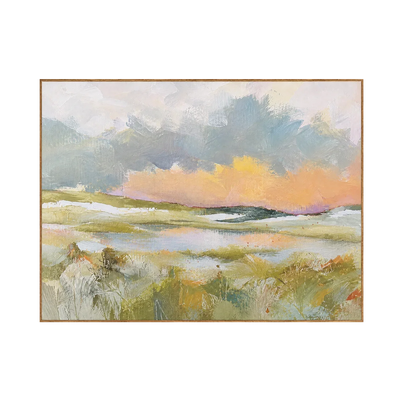 Pastel Marsh Landscape Wall Art | Olyrel