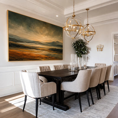 Amber Estuary Landscape Wall Art styled interior scene 5 | Olyrel