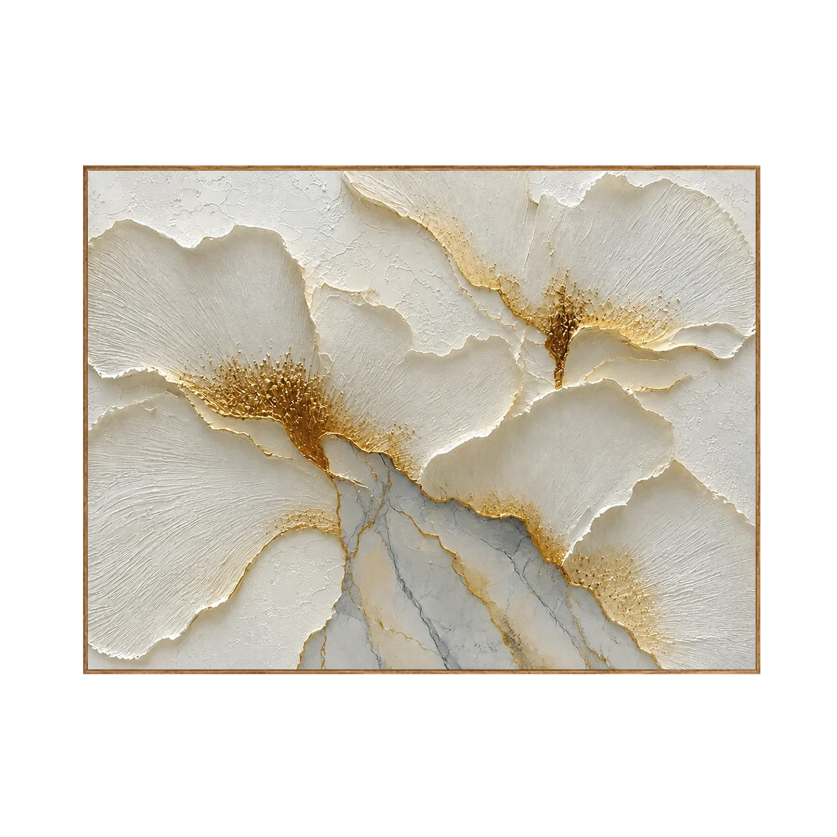 Golden Poppies Relief Wall Art | Olyrel