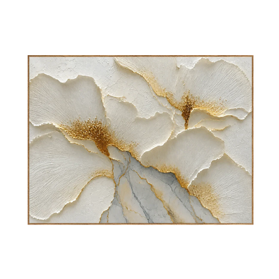 Golden Poppies Relief Wall Art | Olyrel