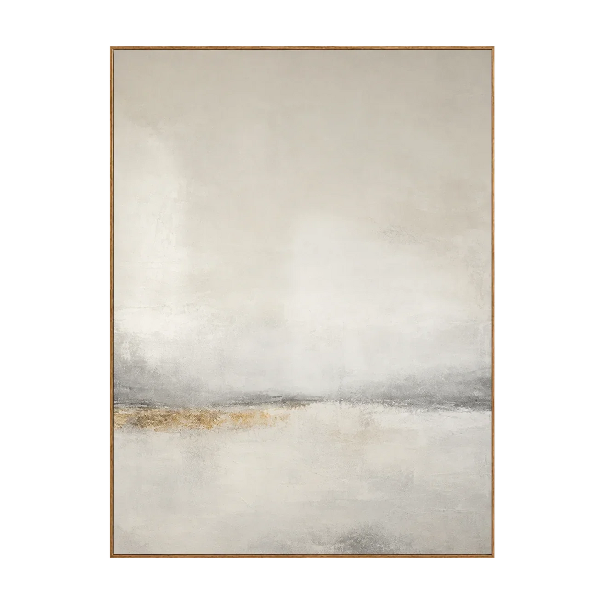 Quiet Gold Horizon Abstract Wall Art | Olyrel