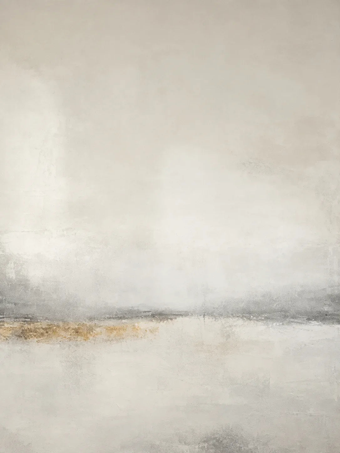 Quiet Gold Horizon Abstract Wall Art artwork view | Olyrel