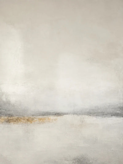Quiet Gold Horizon Abstract Wall Art artwork view | Olyrel