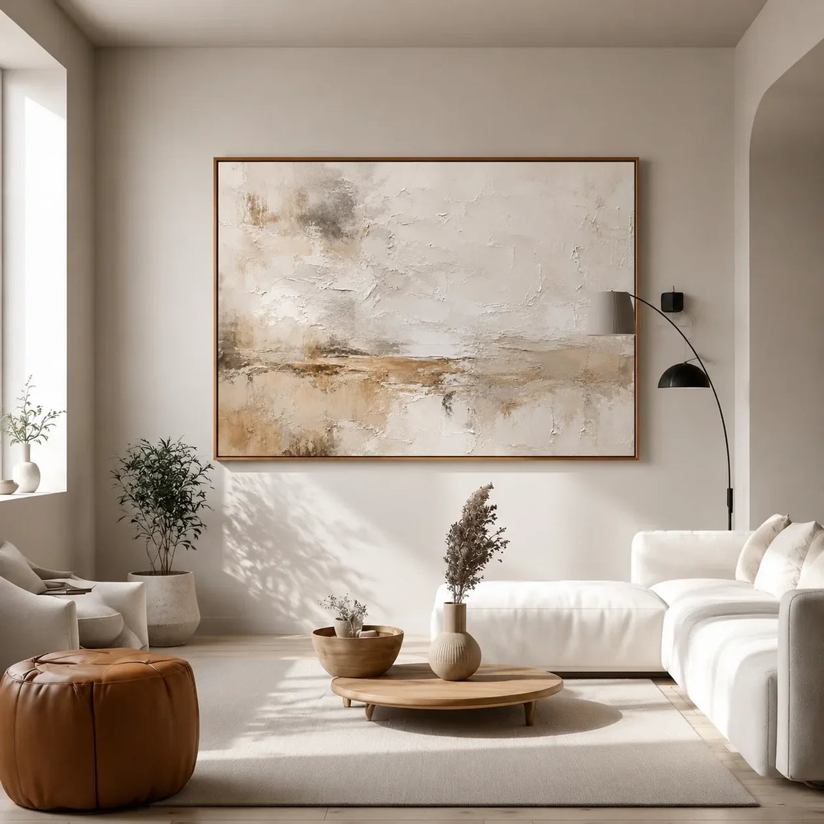 Sand Mist Horizon Wall Art styled interior scene 1 | Olyrel