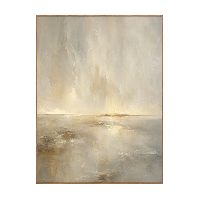 Golden Veil Horizon Wall Art | Olyrel