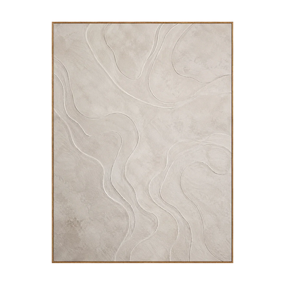 Ivory Contour Textured Wall Art | Olyrel