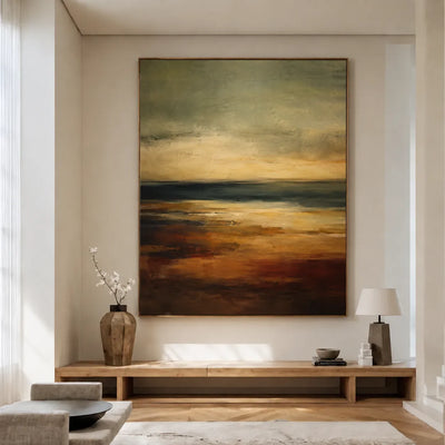 Ember Horizon Landscape Wall Art styled interior scene 1 | Olyrel