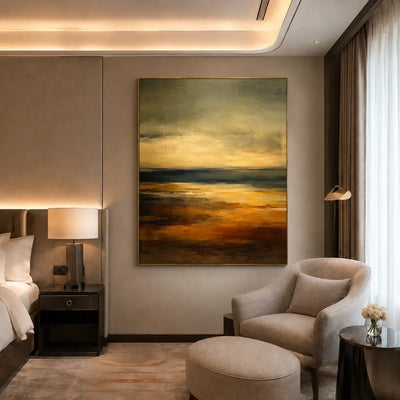 Ember Horizon Landscape Wall Art styled interior scene 4 | Olyrel