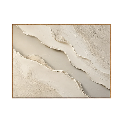 Ivory Rift Textured Wall Art | Olyrel