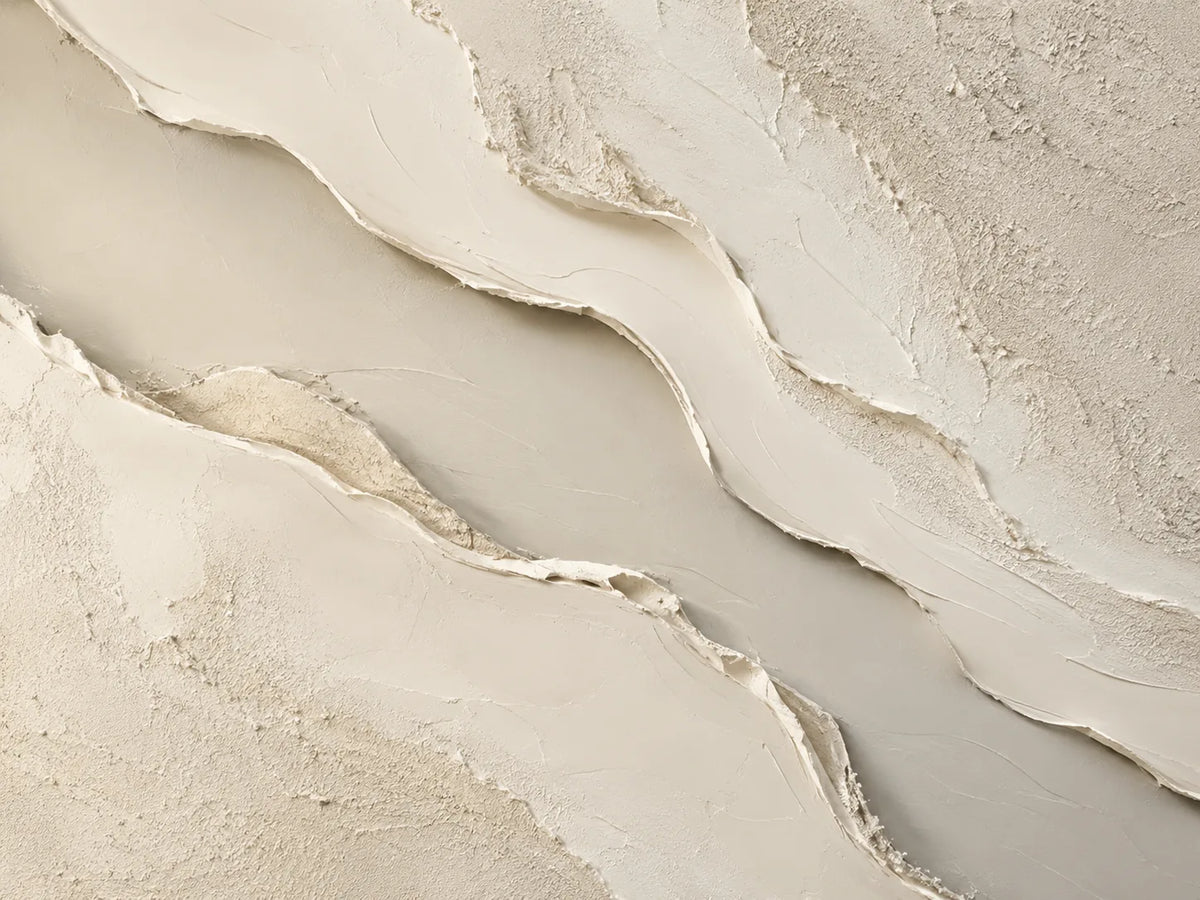 Ivory Rift Textured Wall Art artwork view | Olyrel