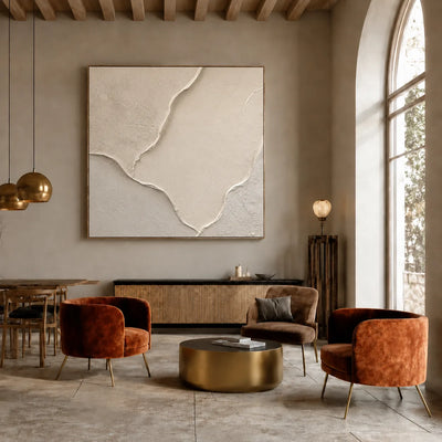 Ivory Passage Relief Wall Art styled interior scene 1 | Olyrel