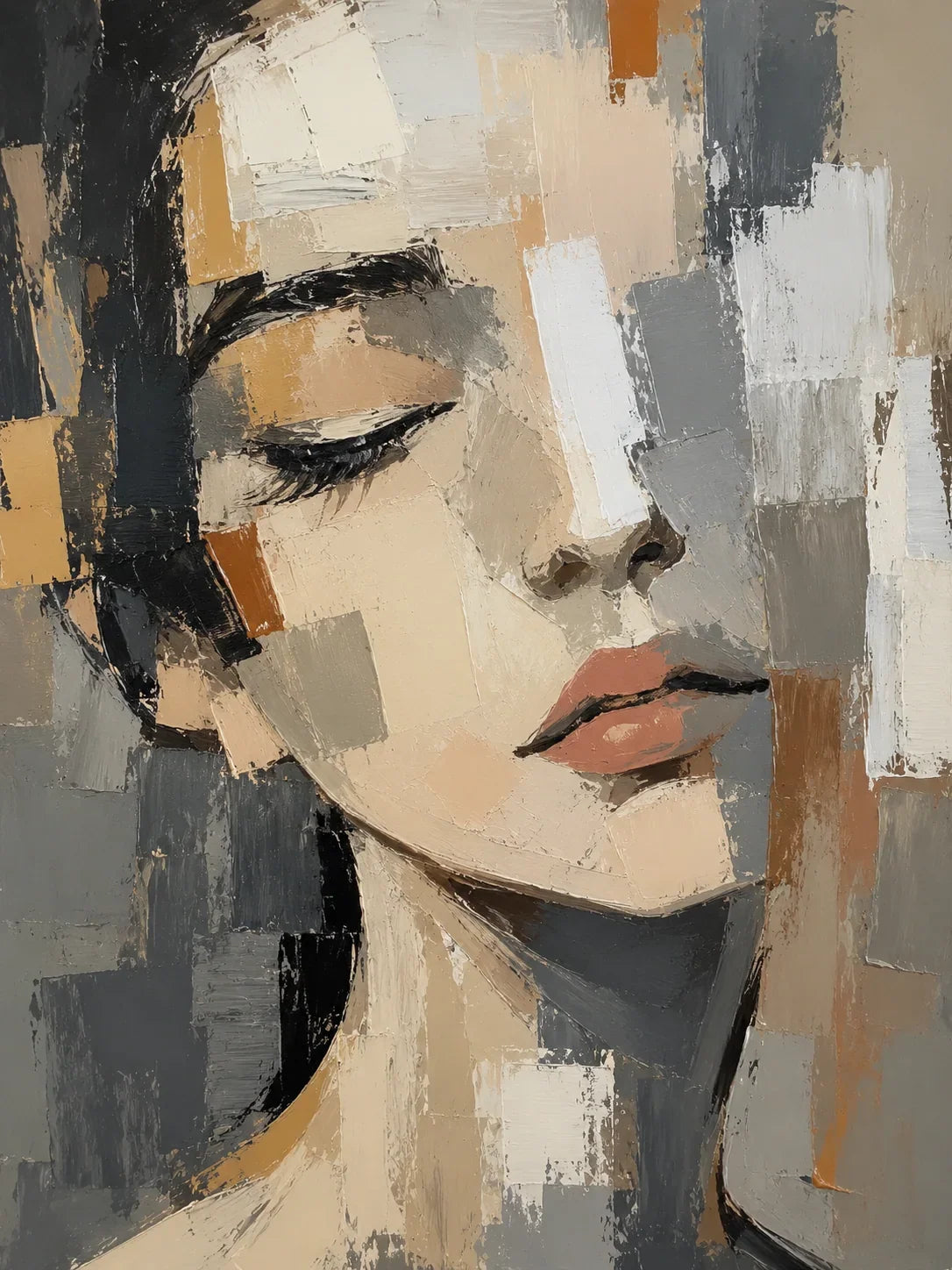 Original artwork view of Soft Gaze Portrait Wall Art | Olyrel