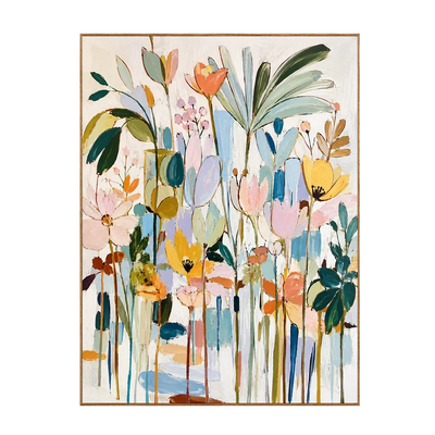 Pastel Garden Floral Wall Art | Olyrel