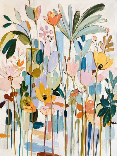 Pastel Garden Floral Wall Art artwork view | Olyrel