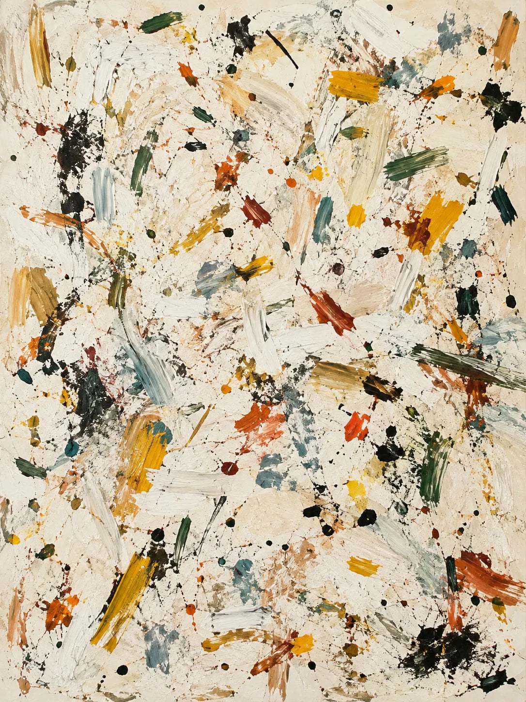 Confetti Trace Abstract Wall Art artwork view | Olyrel