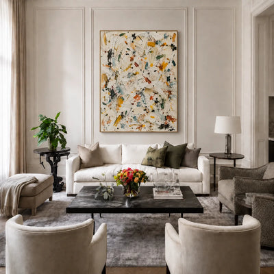 Confetti Trace Abstract Wall Art styled interior scene 4 | Olyrel