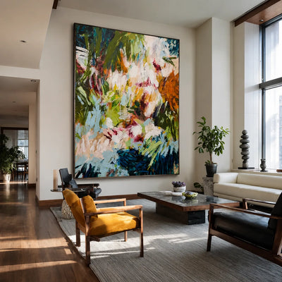 Wild Garden Abstract Wall Art styled interior scene 1 | Olyrel