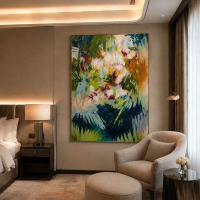Wild Garden Abstract Wall Art styled interior scene 5 | Olyrel