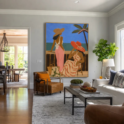 Riviera Friends Figure Wall Art styled interior scene 2 | Olyrel