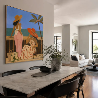 Riviera Friends Figure Wall Art styled interior scene 4 | Olyrel