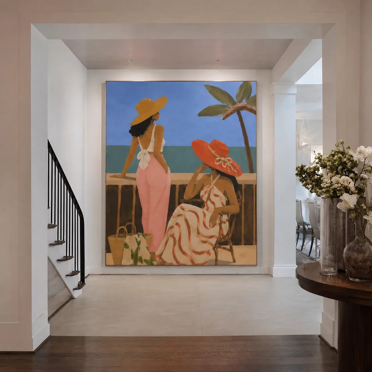 Riviera Friends Figure Wall Art styled interior scene 5 | Olyrel