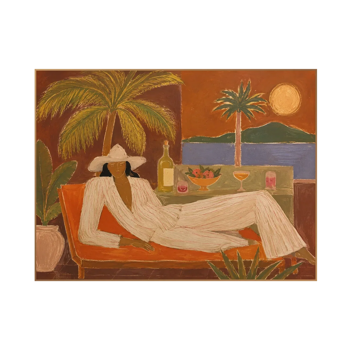 Riviera Recline Figure Wall Art | Olyrel