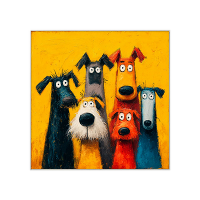 Yellow Dog Parade Wall Art | Olyrel