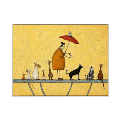 Umbrella Cat Parade Wall Art | Olyrel