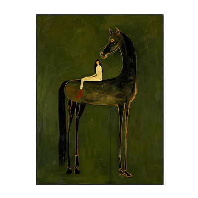 Olive Giant Horse Wall Art | Olyrel