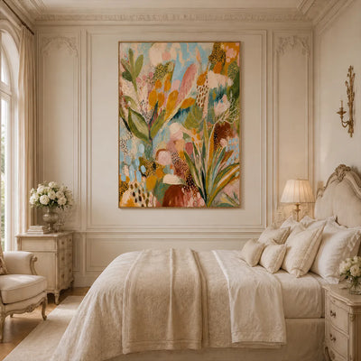 Garden Rhythm Floral Wall Art styled interior scene 3 | Olyrel