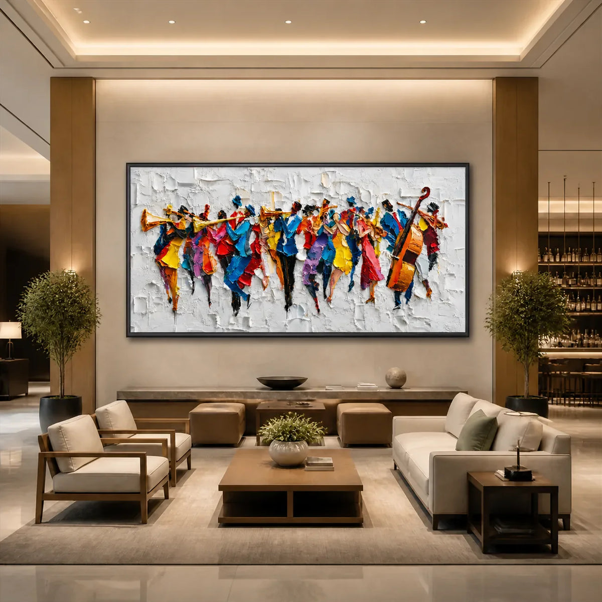 Chromatic Orchestra Textured Wall Art styled interior scene 2 | Olyrel