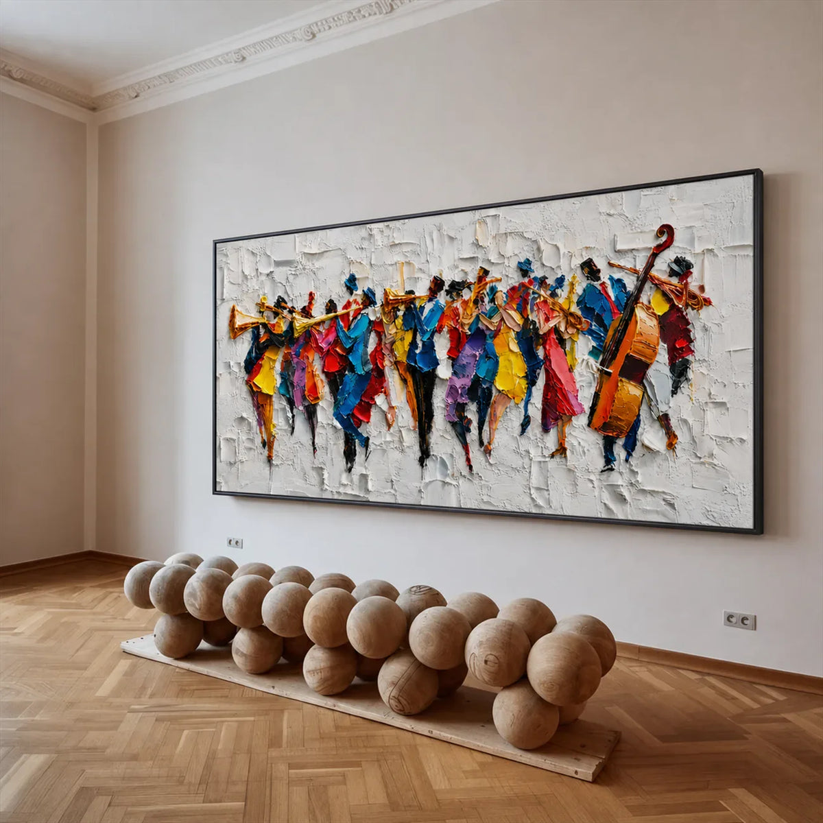 Chromatic Orchestra Textured Wall Art styled interior scene 3 | Olyrel