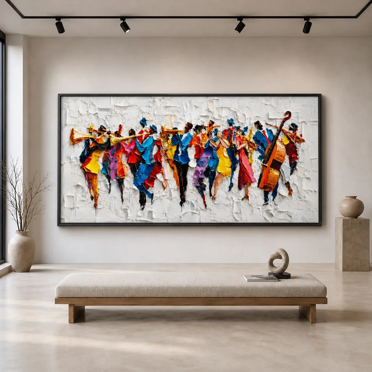 Chromatic Orchestra Textured Wall Art styled interior scene 5 | Olyrel