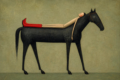 Sage Repose Horse Wall Art artwork view | Olyrel