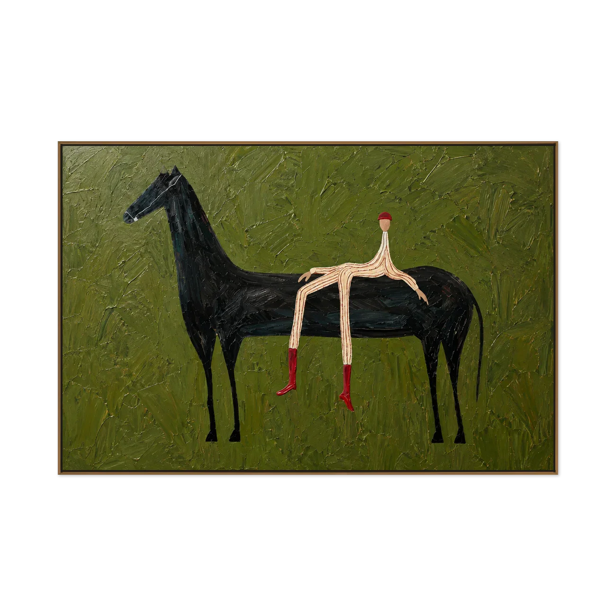 Striped Rider Horse Wall Art | Olyrel