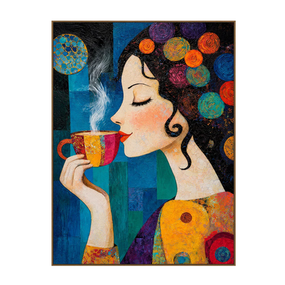 Morning Muse Textured Coffee Wall Art | Olyrel