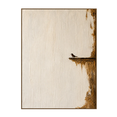 Quiet Perch Textured Wall Art | Olyrel