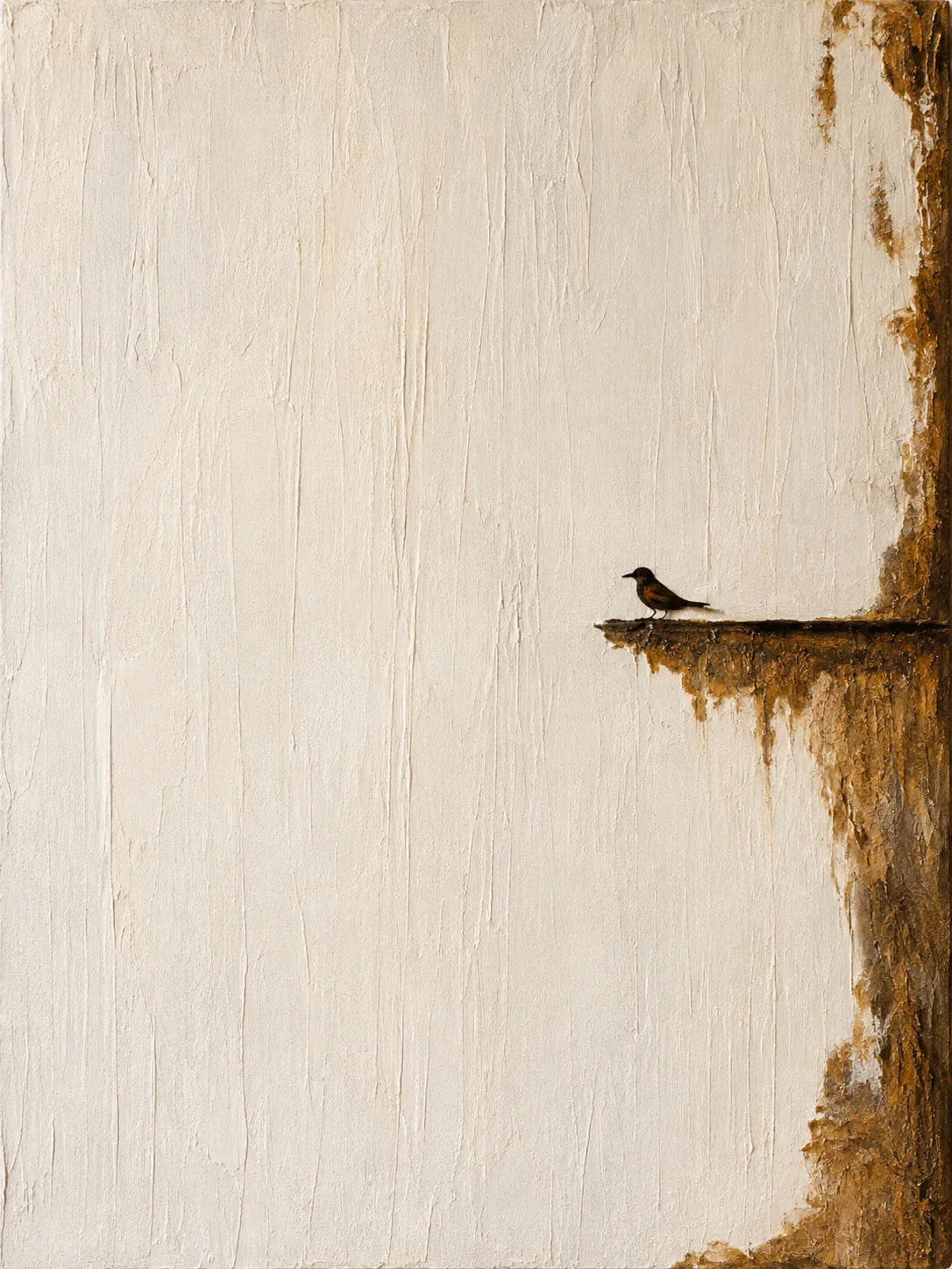 Quiet Perch Textured Wall Art artwork view | Olyrel