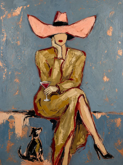 Pink Bow Muse Wall Art artwork view | Olyrel