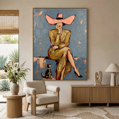 Pink Bow Muse Wall Art styled interior scene 4 | Olyrel