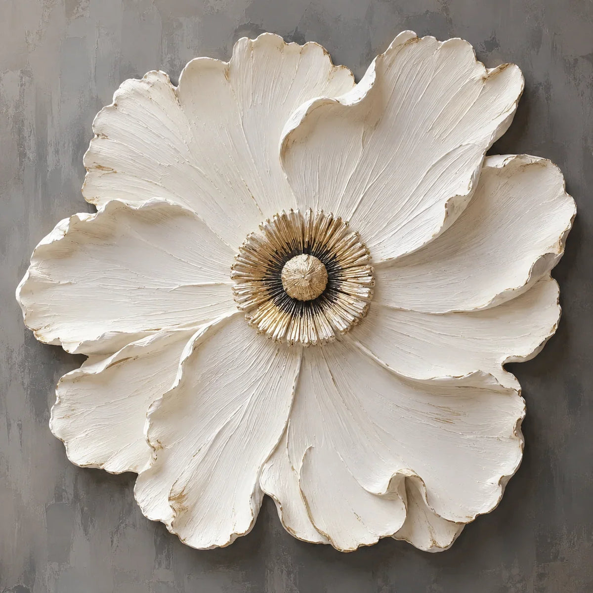 Original artwork view of Ivory Bloom Floral Wall Art | Olyrel