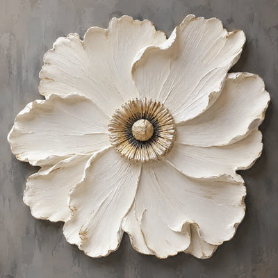 Original artwork view of Ivory Bloom Floral Wall Art | Olyrel