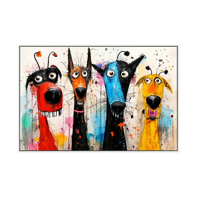 Splash Hound Quartet Wall Art | Olyrel