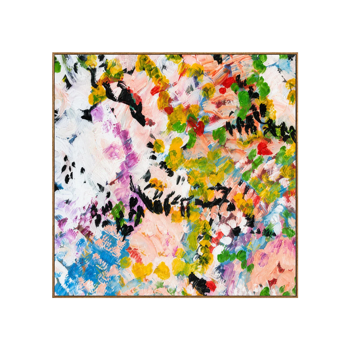 Chromatic Meadow Abstract Wall Art | Olyrel